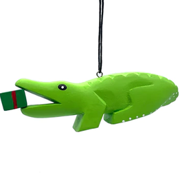 Women of the Cloud Forest Holiday Alligator Balsa Ornament
