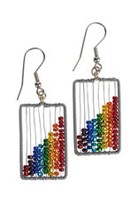 Ten Thousand Villages Rainbow Abacus Earrings