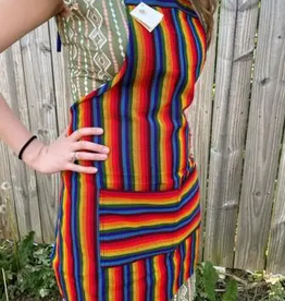 Lucia's Imports Rainbow Ikat Apron