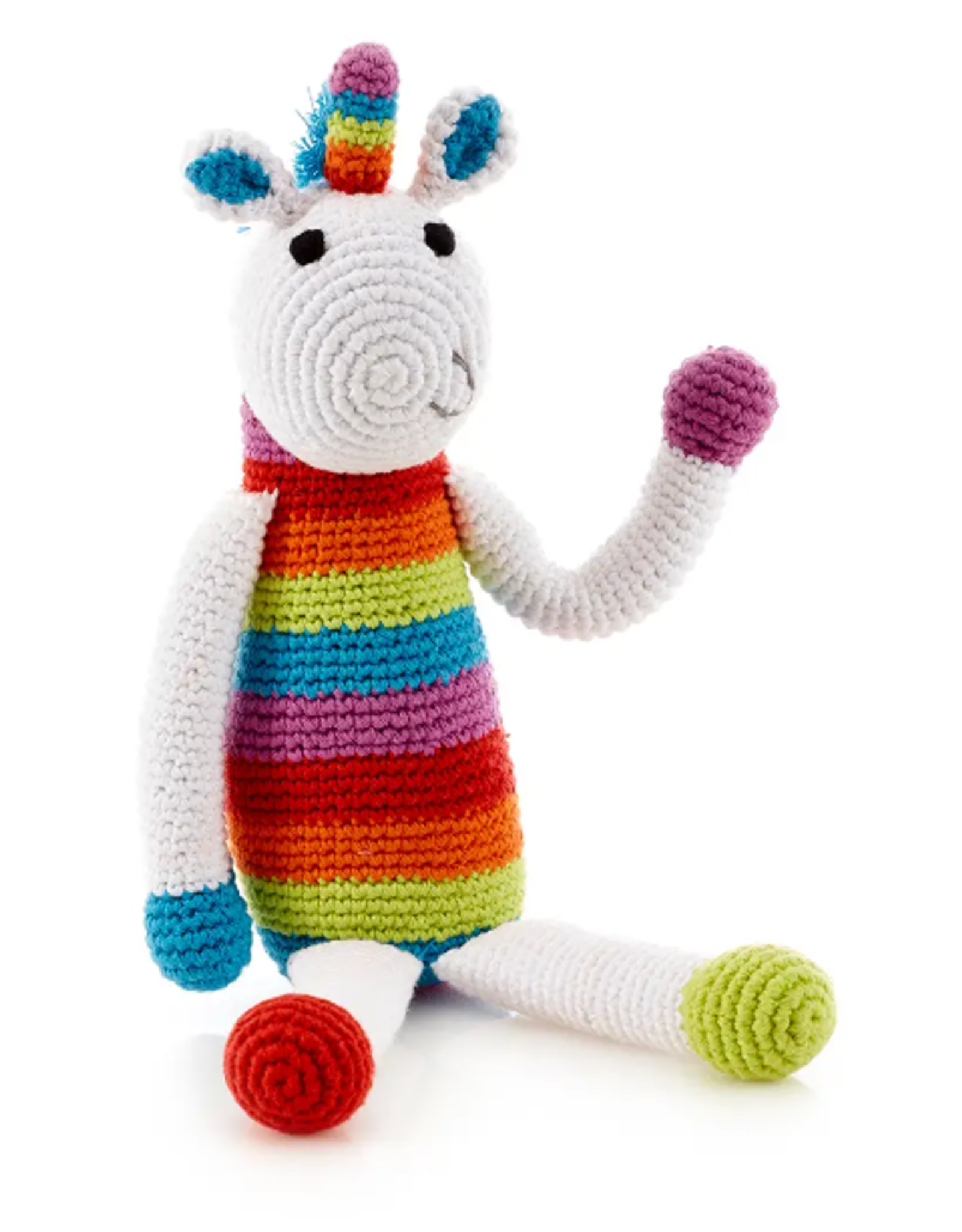 Pebble Unicorn Rattle Rainbow - Large