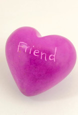 Venture Imports Word Hearts - Friend, Pink
