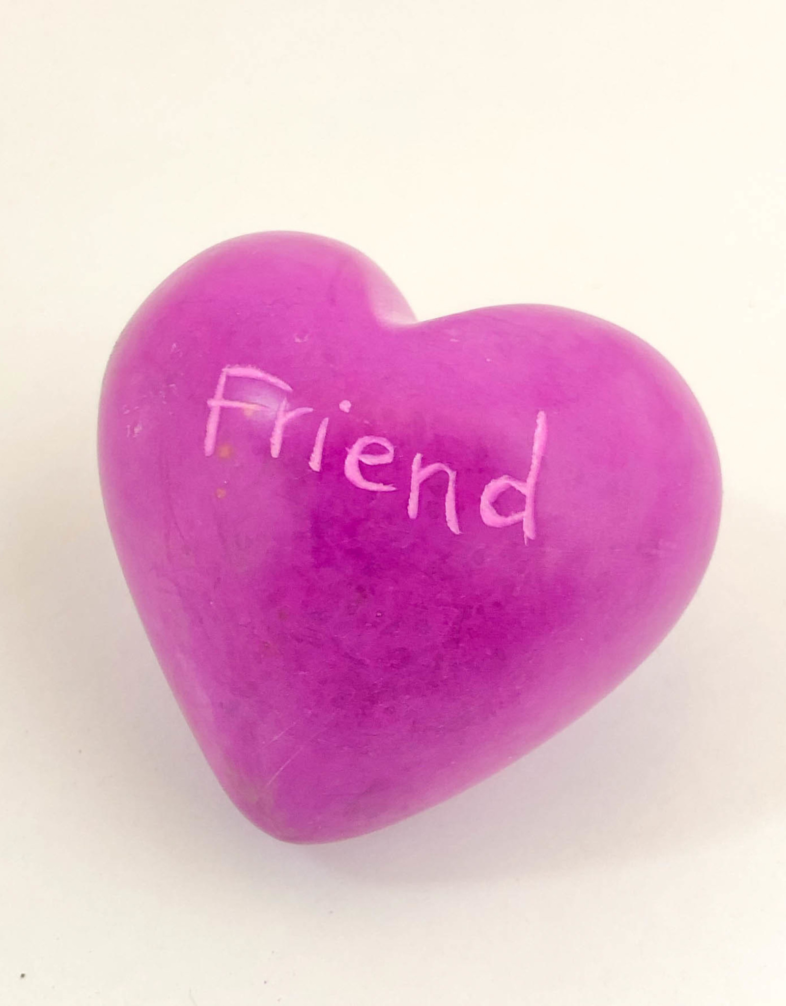 Venture Imports Word Hearts - Friend, Pink