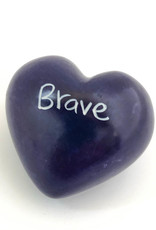 Venture Imports Word Hearts - Brave, Purple or Blue