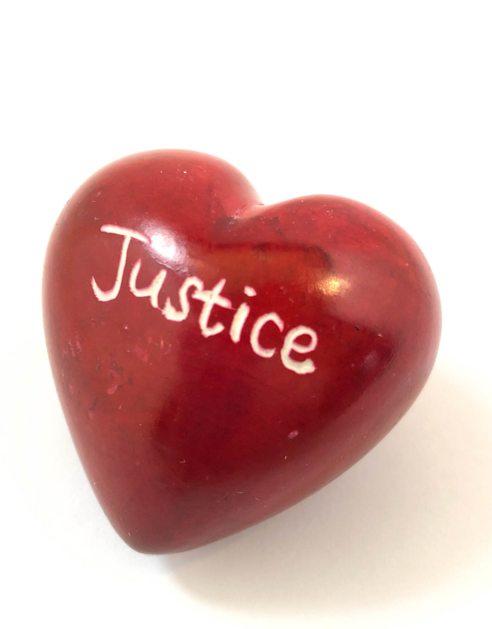 Venture Imports Word Hearts - Justice, Red