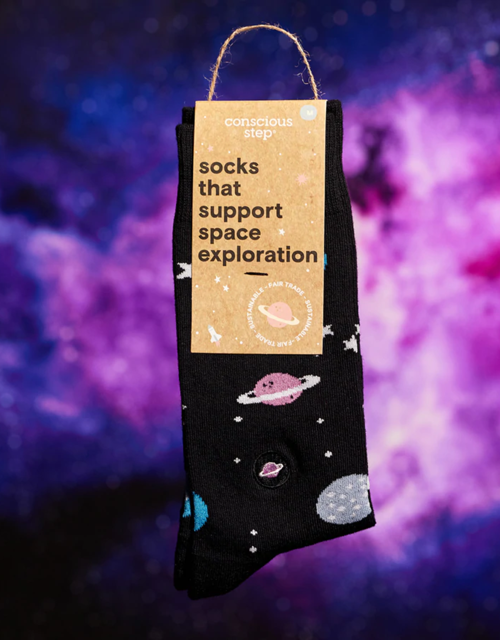 Conscious Step Socks that Support Space Exploration (Planets)