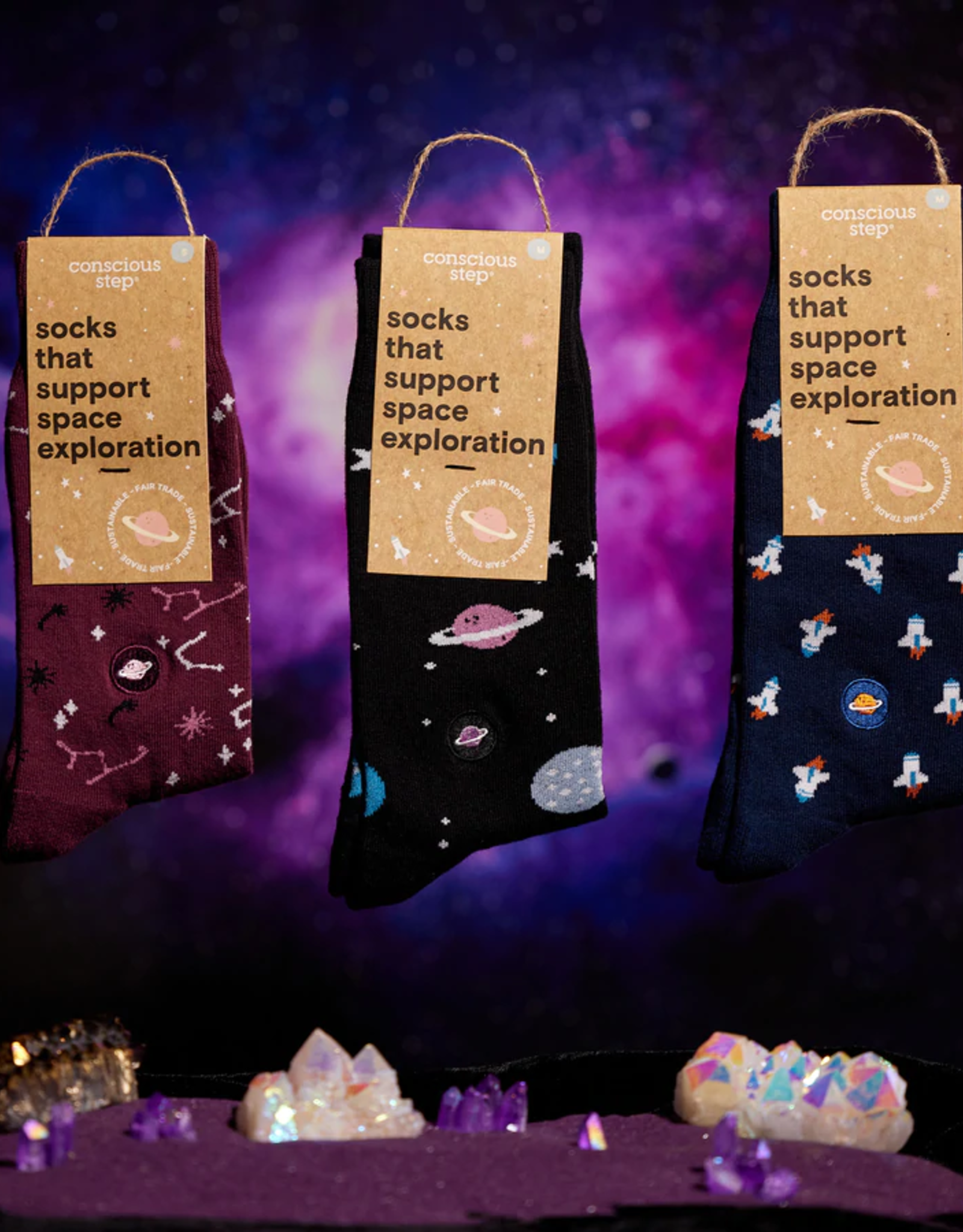 Conscious Step Socks that Support Space Exploration (Rockets)