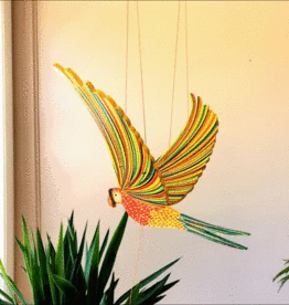Tulia Artisans Parrot Macaw Flying Bird Mobile