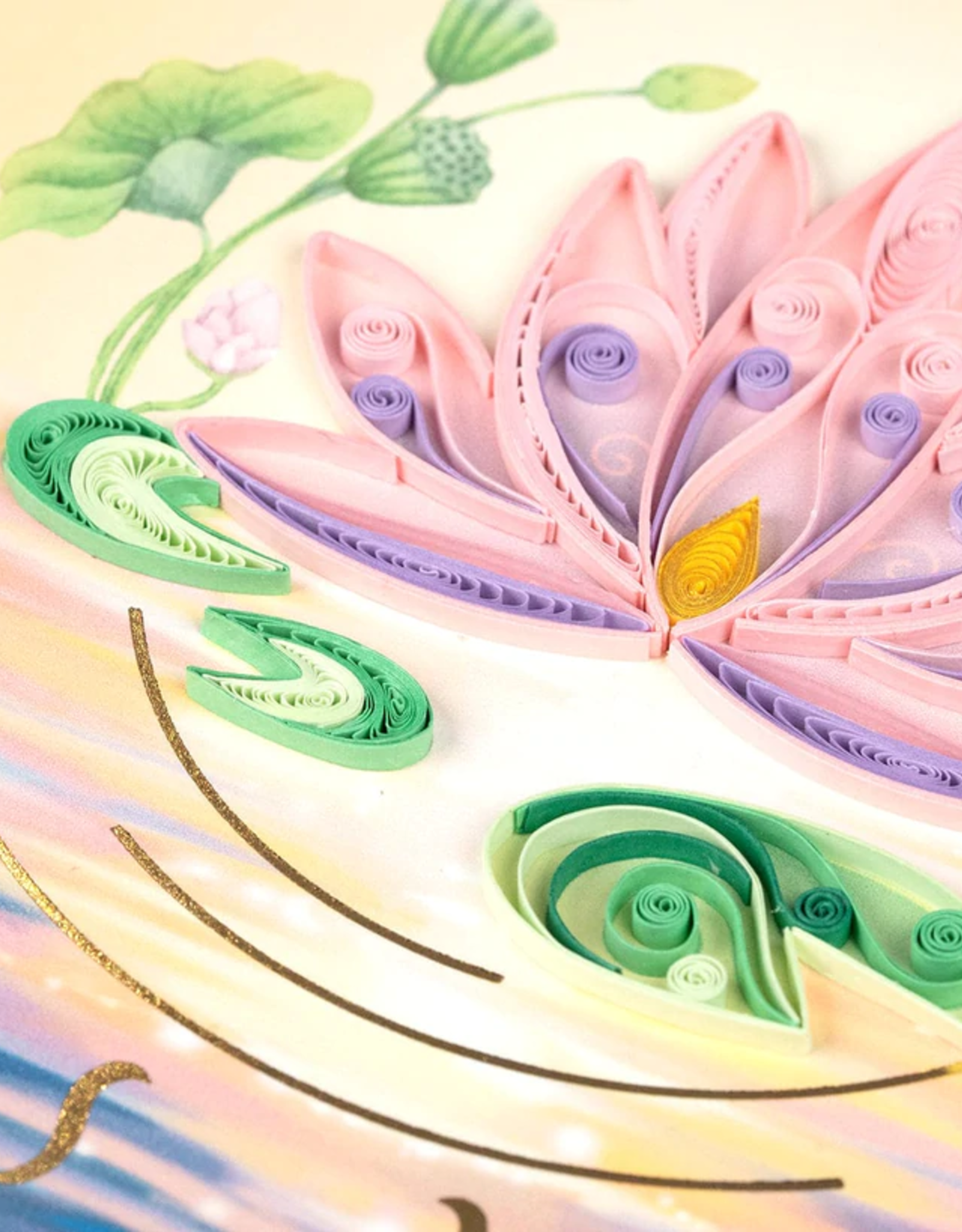 Quilling Card Quilled Anniversary Lotus Flower Card