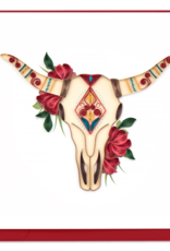 Quilling Card Quilled Decorated Longhorn Skull Greeting Card