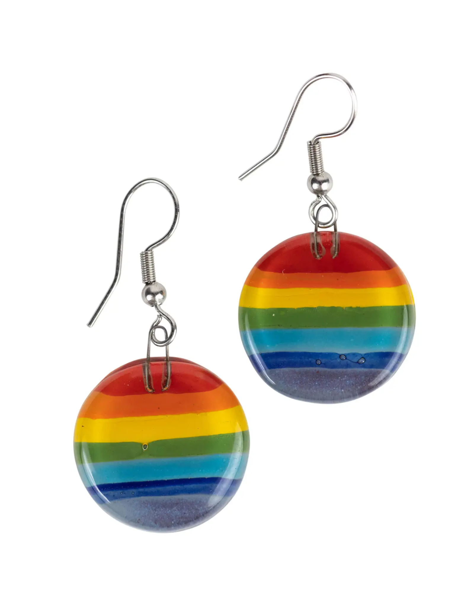 Ten Thousand Villages Glass Rainbow Earrings
