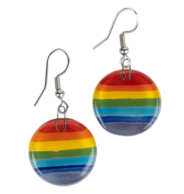 Ten Thousand Villages Glass Rainbow Earrings