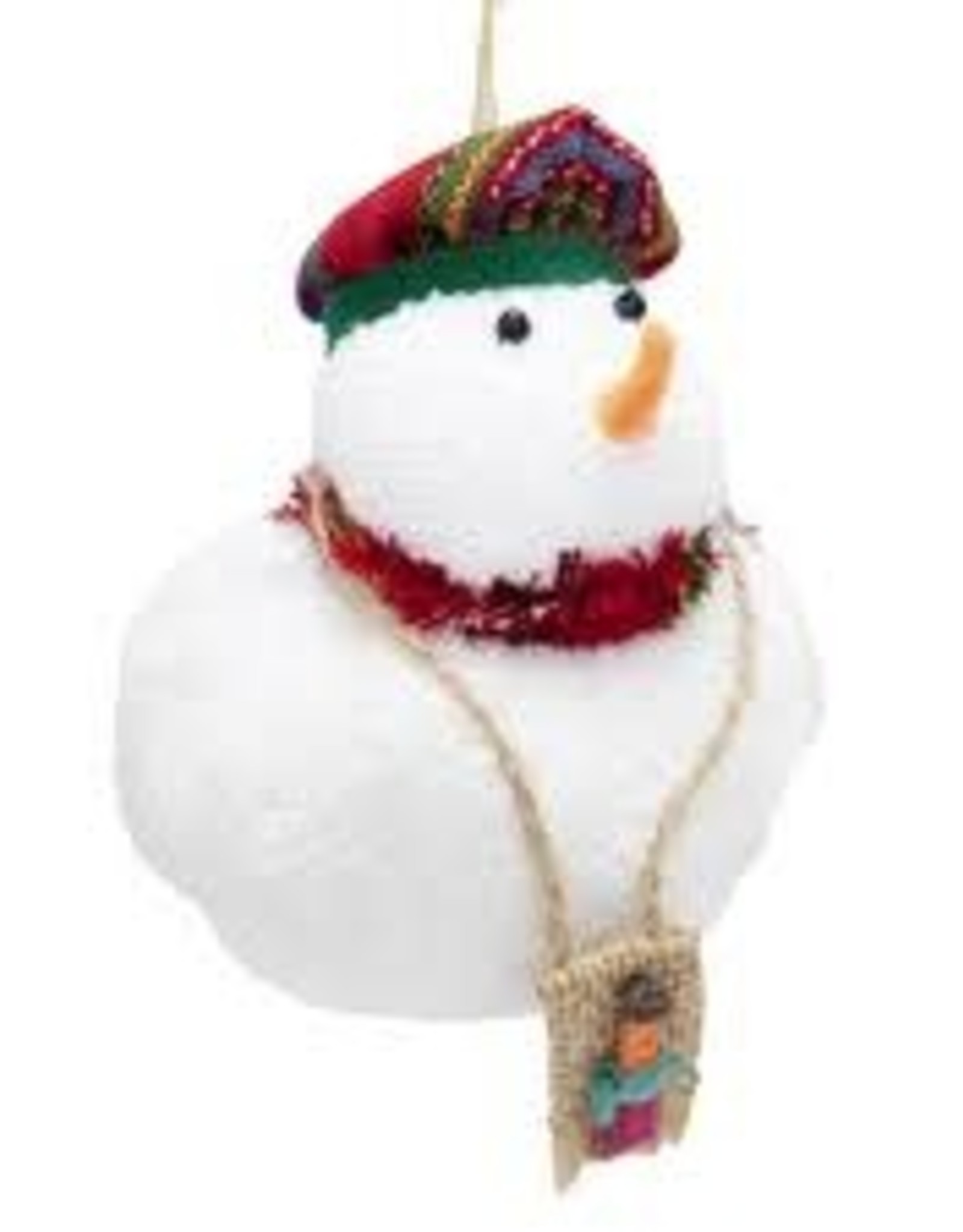 Upavim Crafts Guatemalan Snowman Ornament