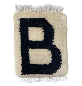 Bunyaad Pakistan Letter "B" Mug Rug - Ivory