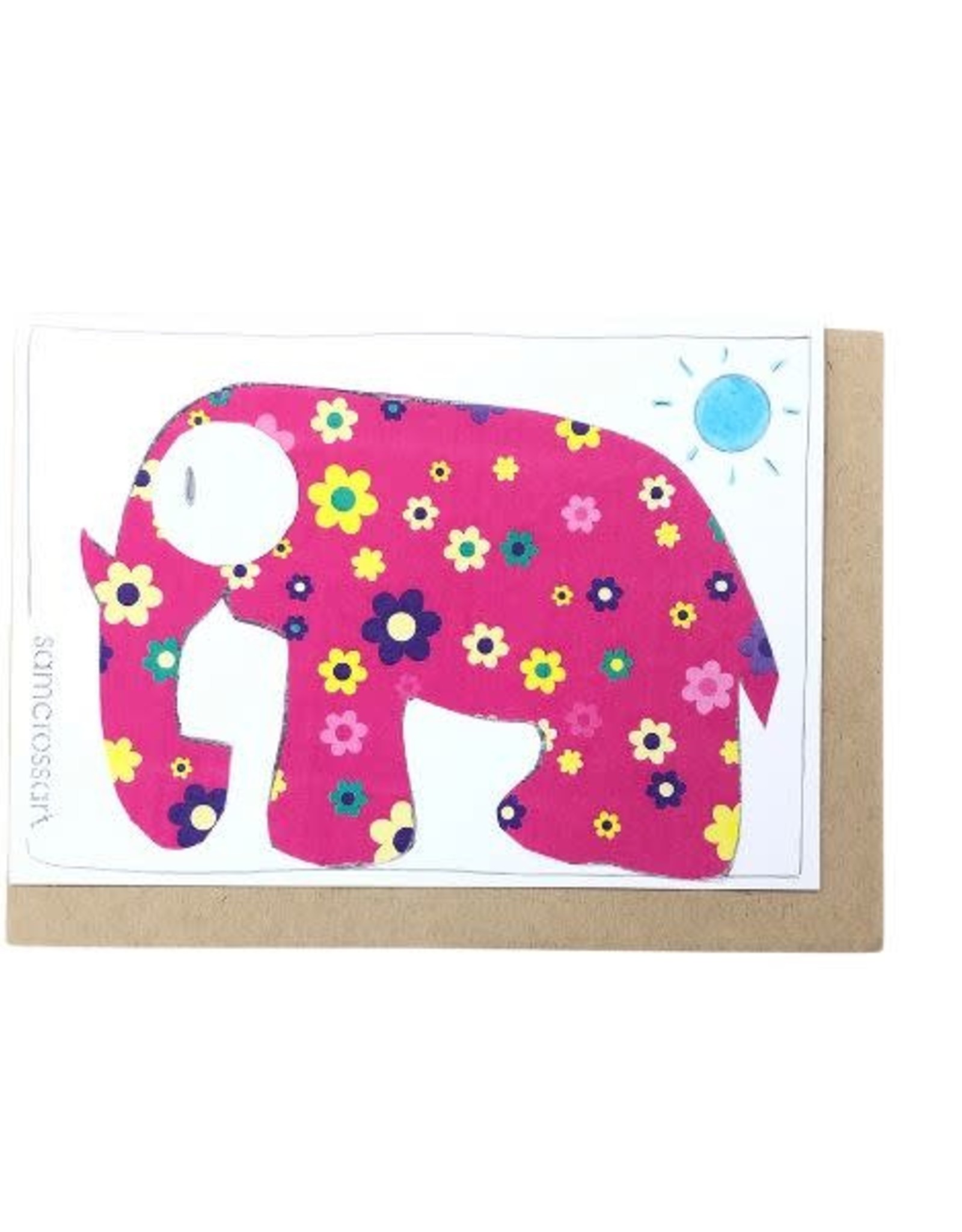 Koru Street Sam Cross Greeting Card - Elephant