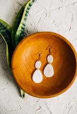 Ten Thousand Villages Vanilla Drop Tagua Earrings