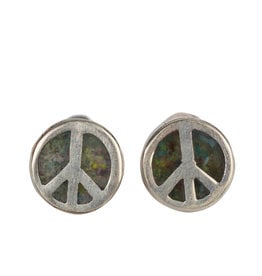 Ten Thousand Villages Peruvian Peace Sign Earrings