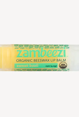Zambeezi Sweet Basil Organic Beeswax Lip Balm