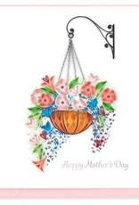 Quilling Card Quilled Mother's Day Hanging Flower Basket Card