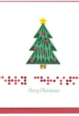 Quilling Card Quilled Braille Merry Christmas Card
