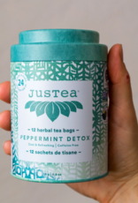 Justea Peppermint Detox Tea Bag Tin Justea Peppermint Detox Tea Bag Tin