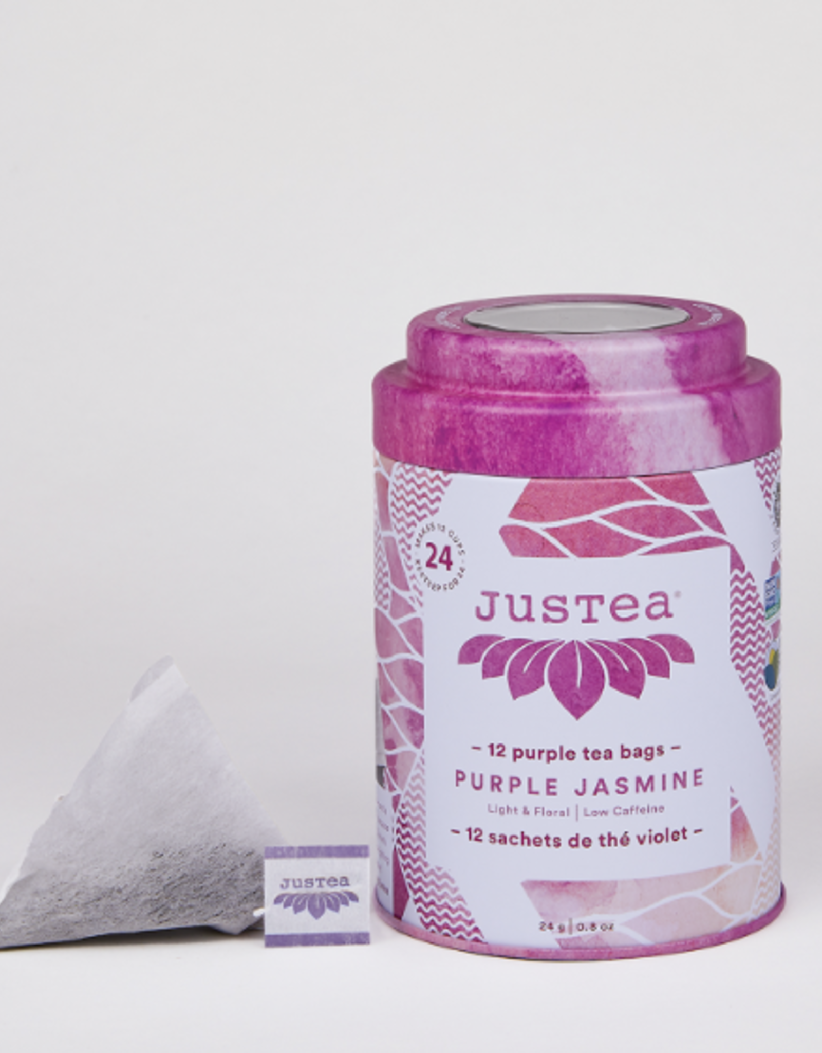 Justea Purple Jasmine Tea Bag Tin