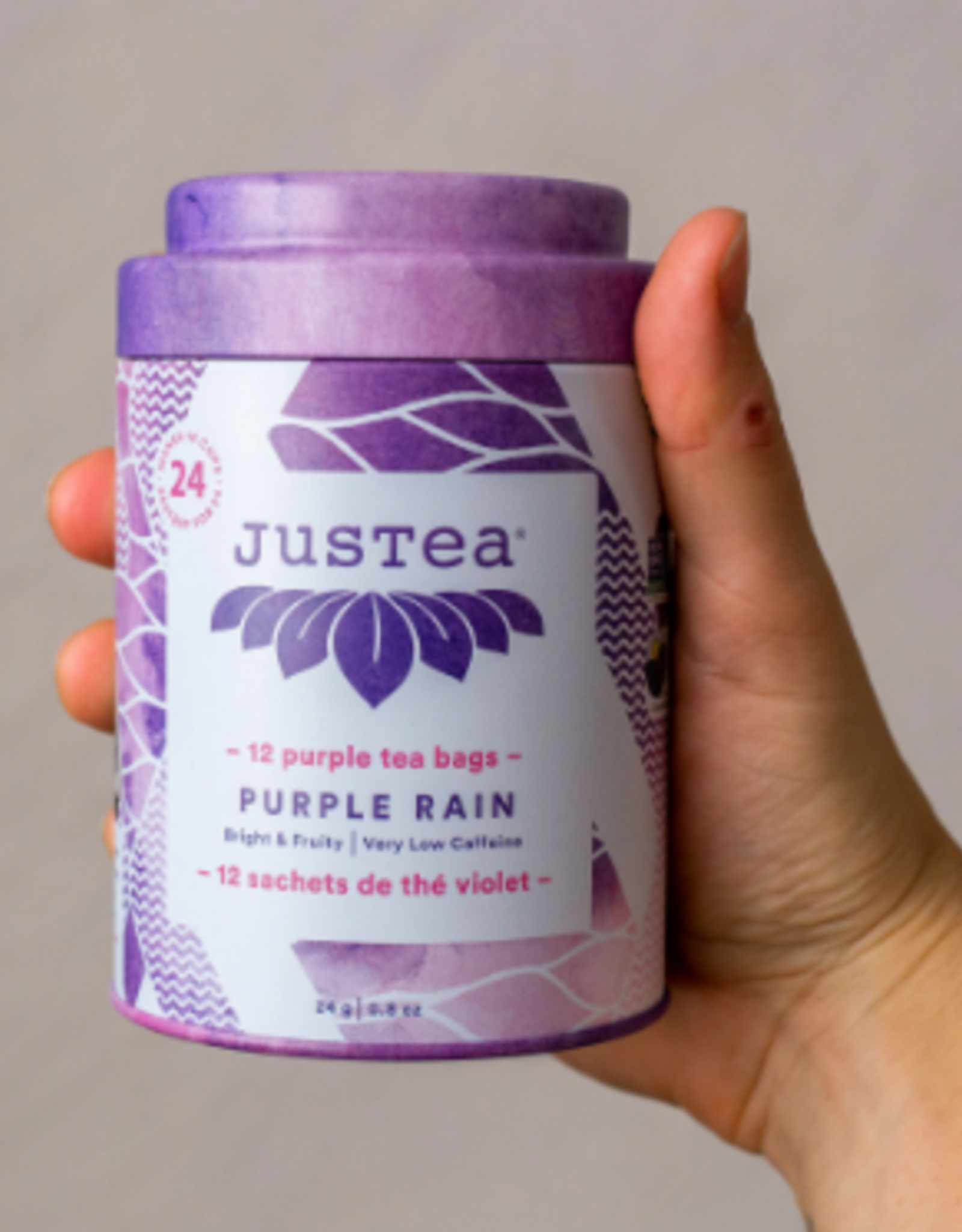 Justea Purple Rain Tea Bag Tin