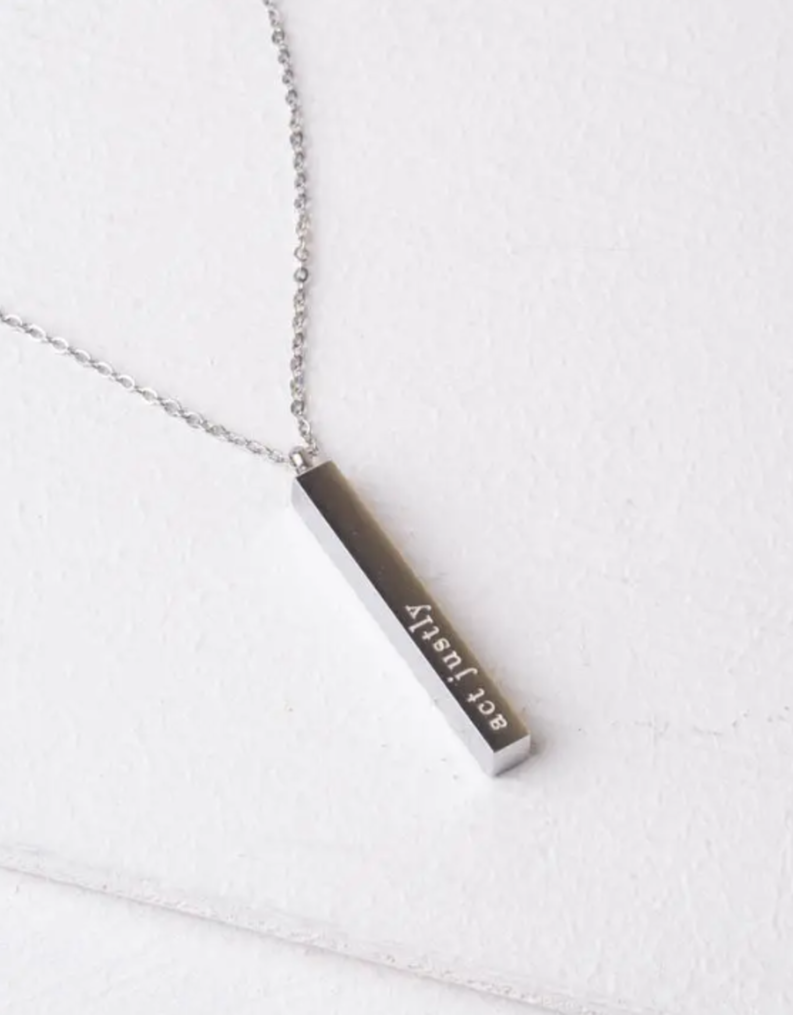 Starfish Project Give Justice Bar Necklace