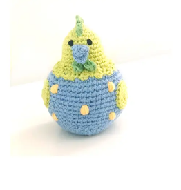 Pebble Blue Chick Rattle