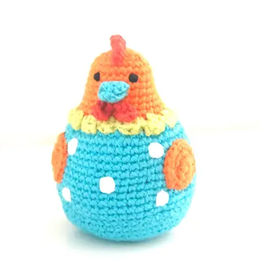 Pebble Turquoise Chick Rattle