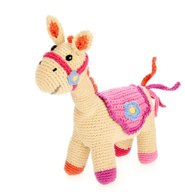 Pebble Pink Horse Rattle