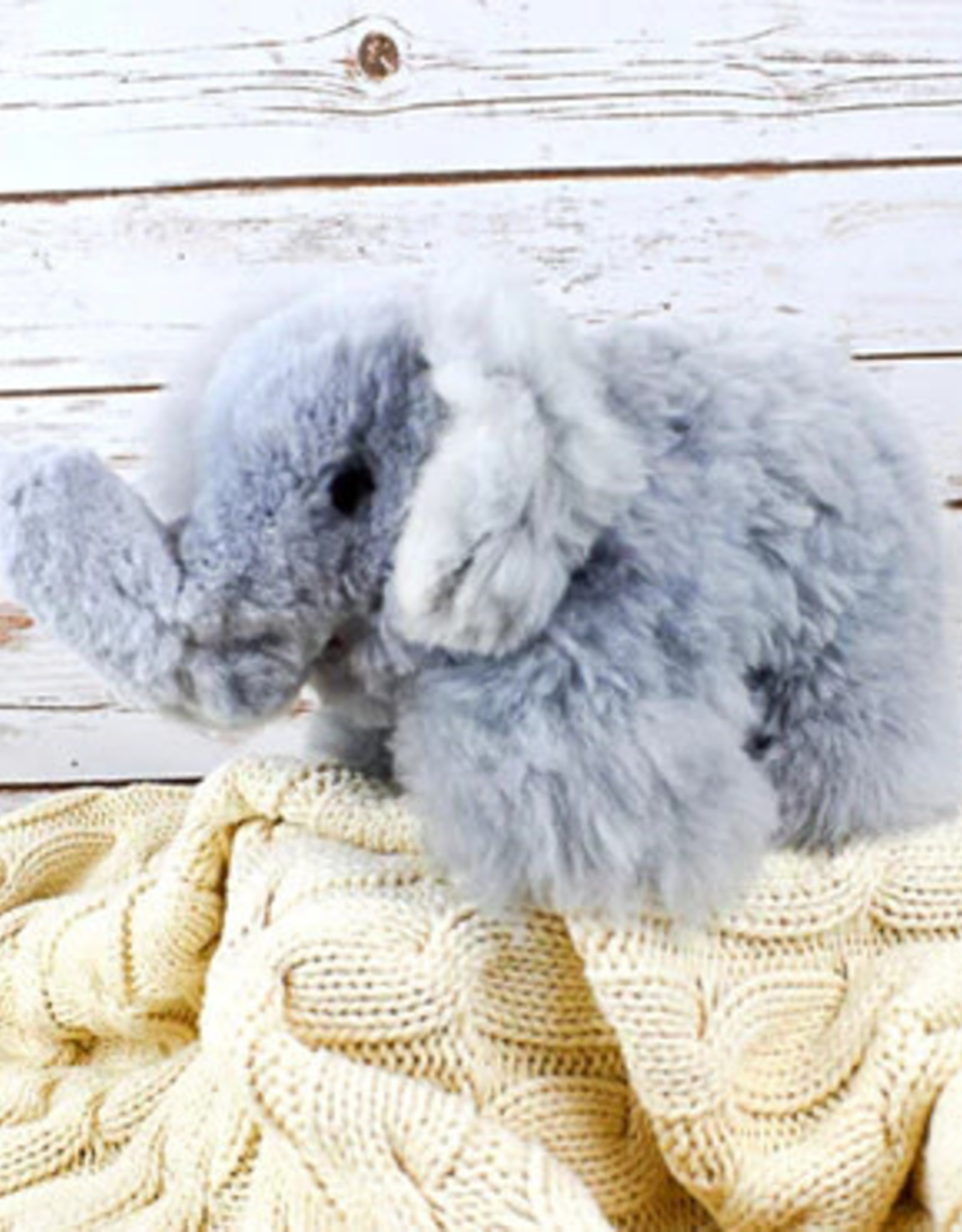Blossom Inspirations Elephant Alpaca Fur Toy - Gray
