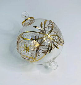 Dandarah Blown Glass Ornament - Gold Carousel