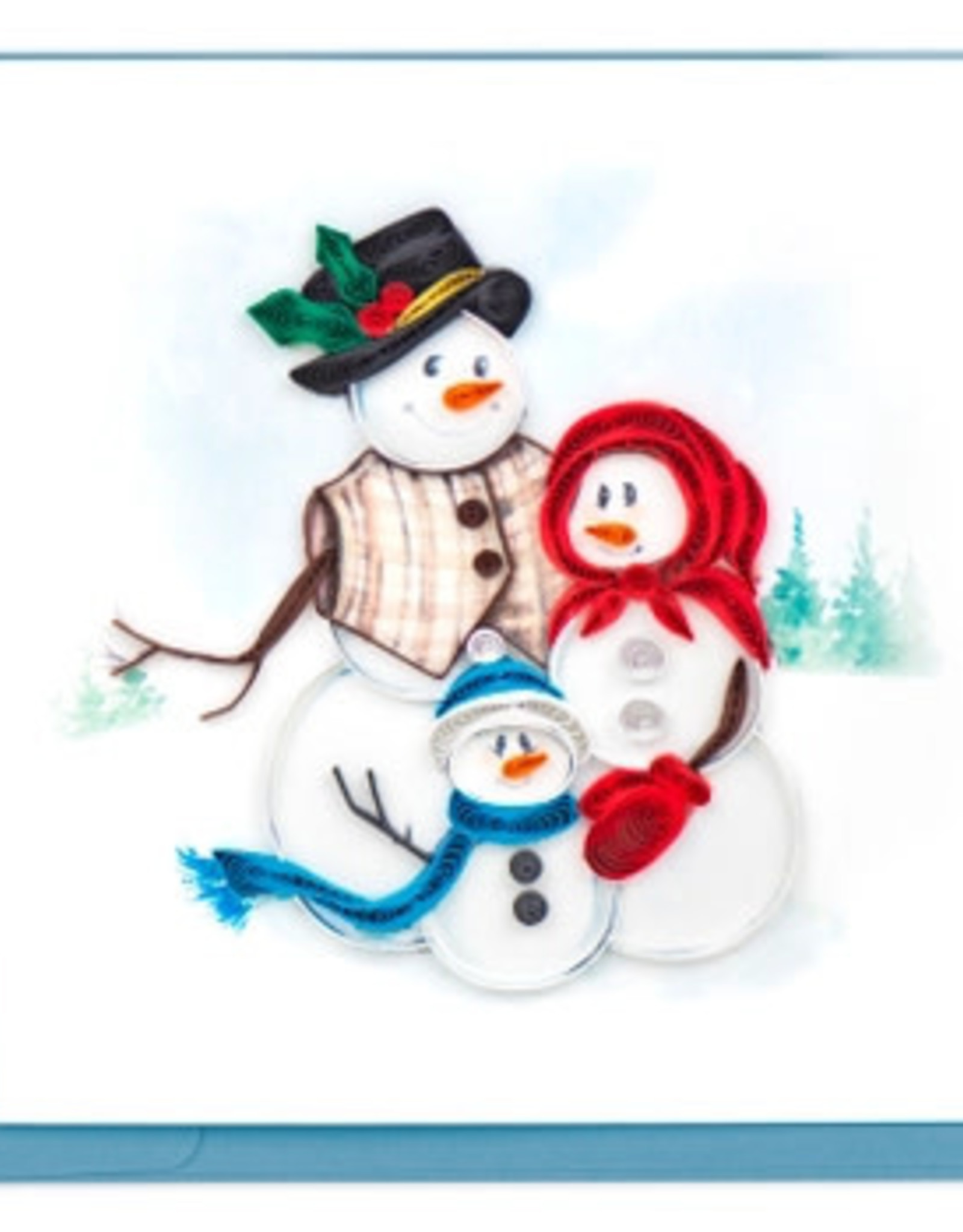 Quilling Card Quilled Snowperson Family Card