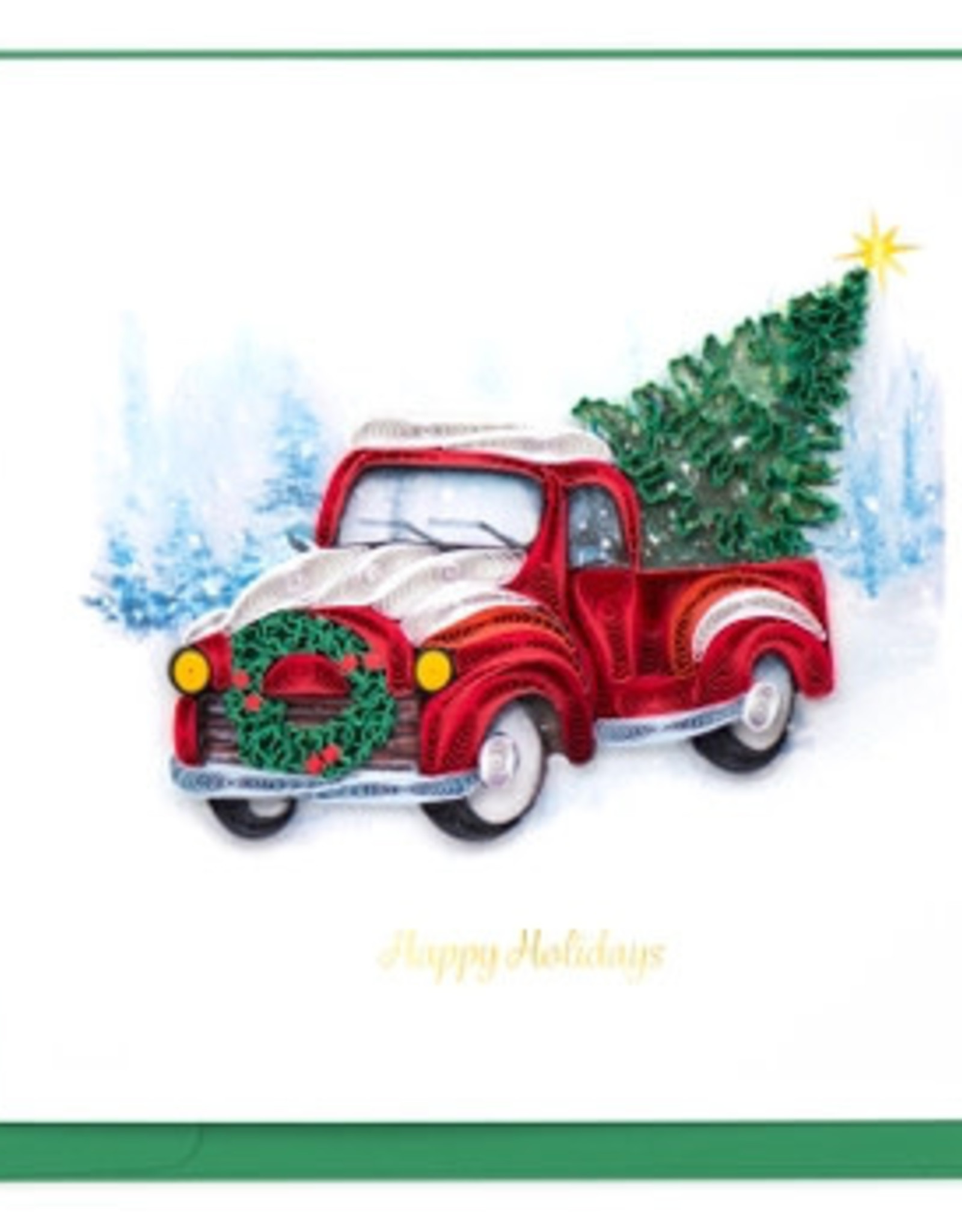 Quilling Card Quilled Christmas Truck Card