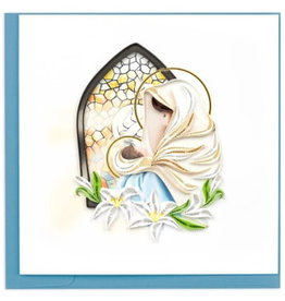 Quilling Card Quilled Ornate Mary & Baby Jesus Greeting Card