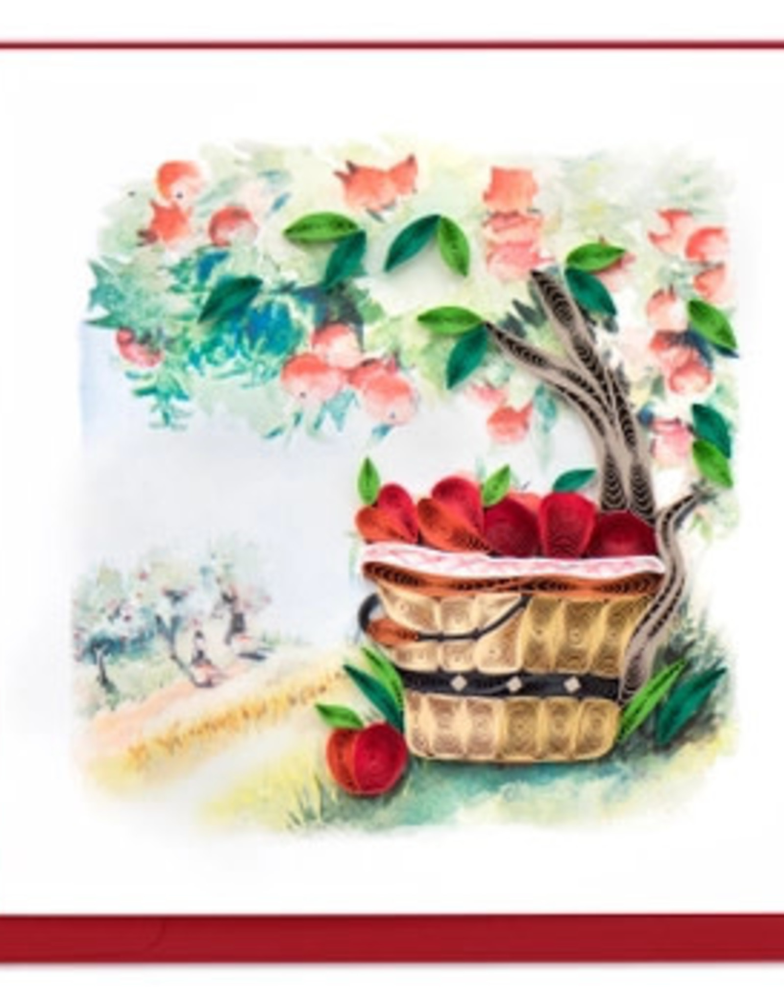 Quilling Card Quilled Apple Orchard Card