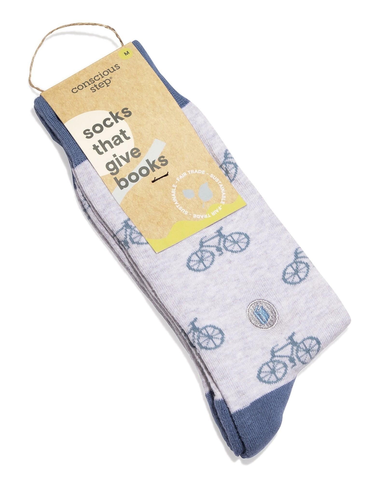 Conscious Step Socks that Give Books (Bicycle)