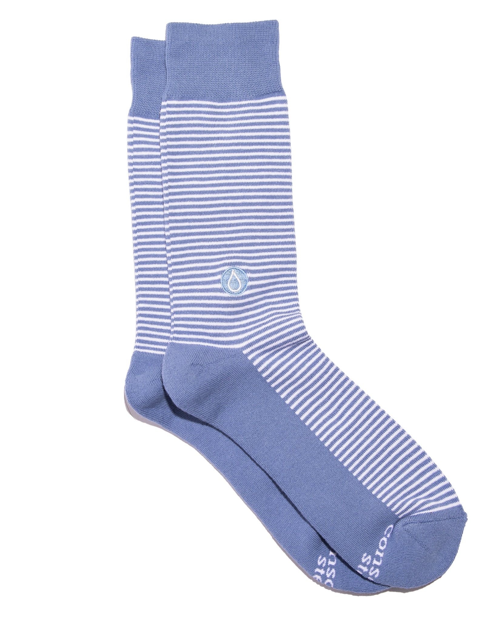 Conscious Step Socks that Give Water (Blue Pinstripes)