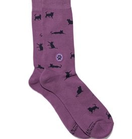 Conscious Step Socks that Save Cats (Purple)