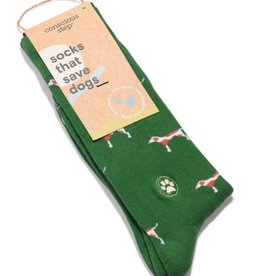 Conscious Step Socks that Save Dogs (Green)