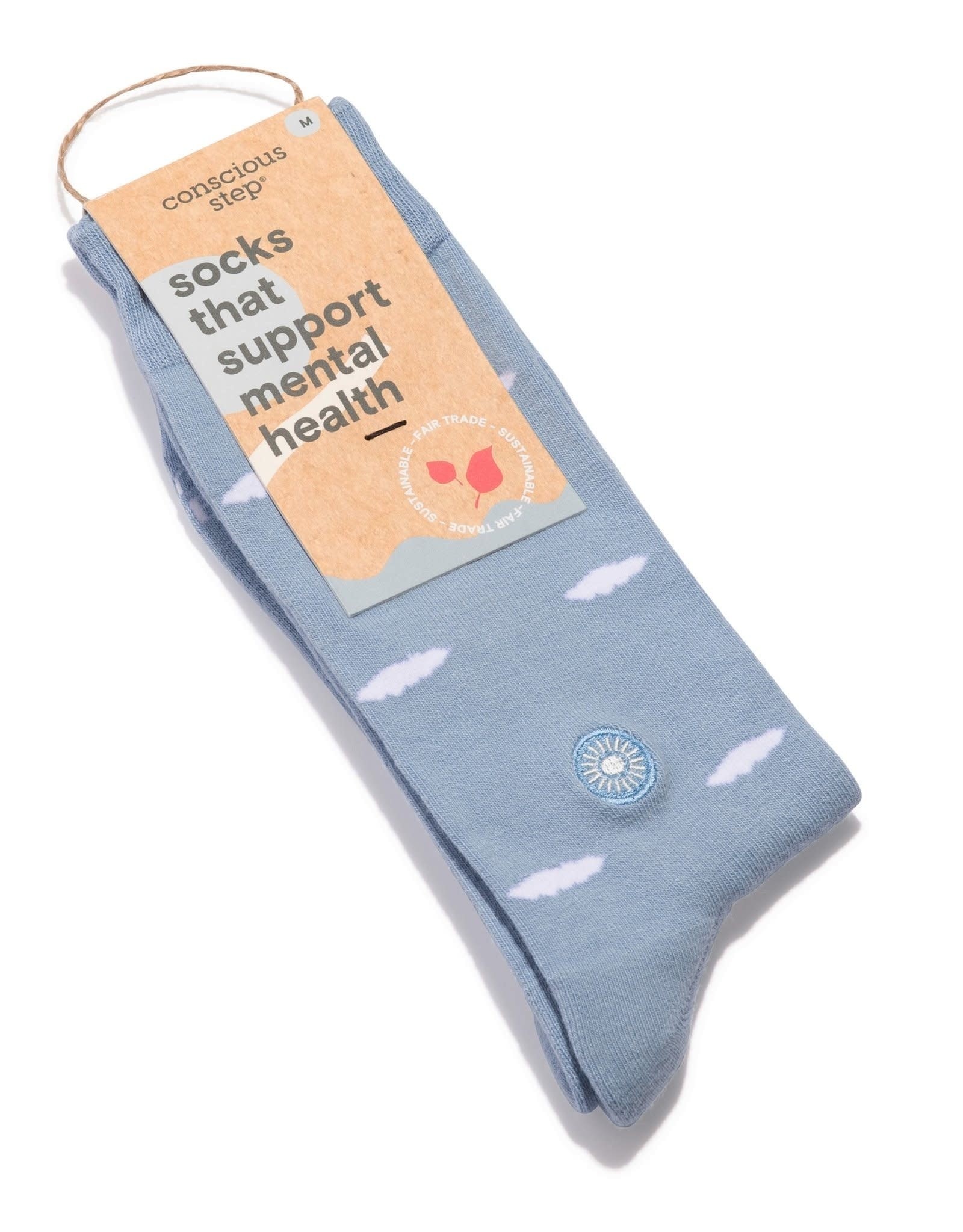 Conscious Step Socks that Support Mental Health (Clouds)