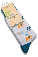 Conscious Step Socks that Protect Elephants (Light Gray)