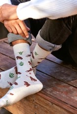 Conscious Step Socks that Protect Tigers (Beige)