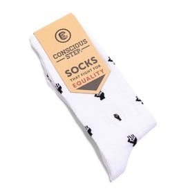 Conscious Step Socks that Fight for Equality (White Background)
