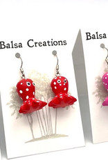 Women of the Cloud Forest Whimsical Octopus Balsa Earrings