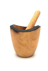 Women of the Cloud Forest Tropical Hardwood Mortar & Pestle - Rustic (Tall)