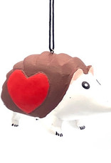 Women of the Cloud Forest Hedgehog with Heart Balsa Ornament