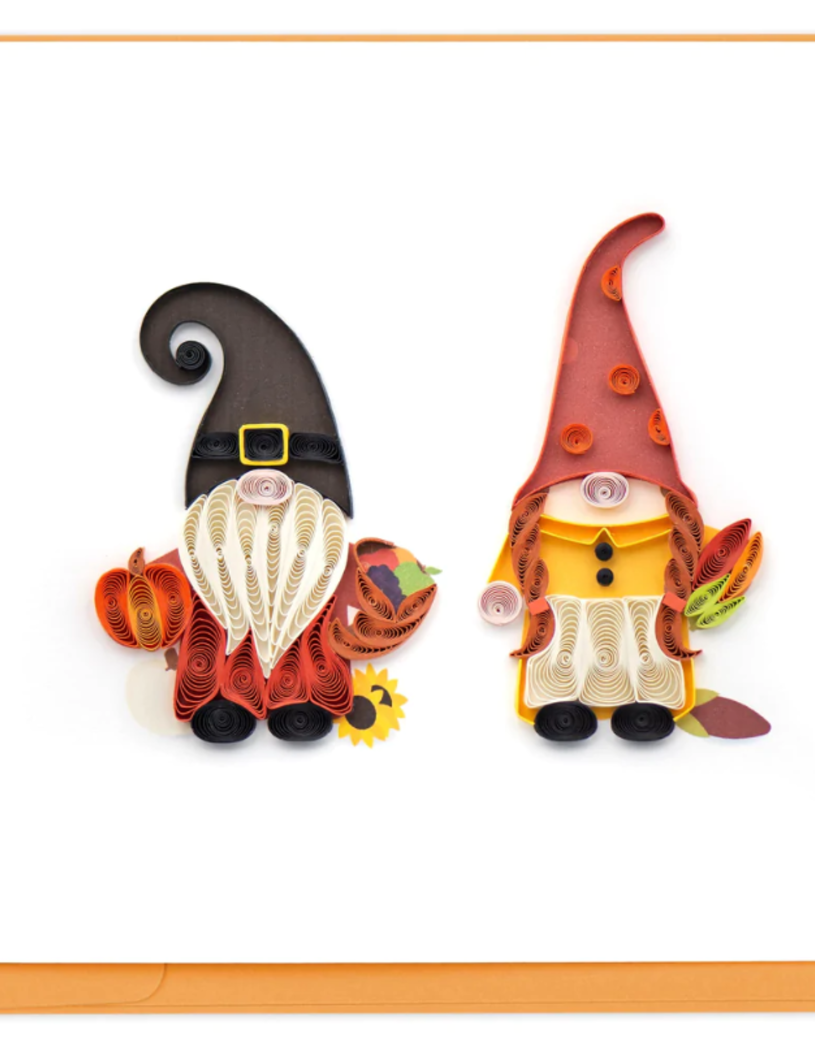 Quilling Card Quilled Thanksgiving Gnomes Card