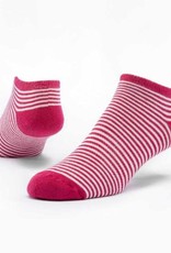 Maggie's Organics Footie Socks (Fuchsia Pinstripes)