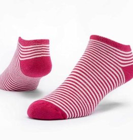 Maggie's Organics Footie Socks (Fuchsia Pinstripes)